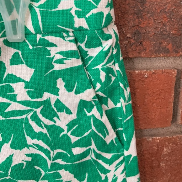 J. Crew Green & White Botanical Print Shorts - Picture 3 of 5